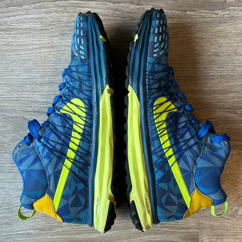 Nike LunarFresh SneakerBoot Chukka Mid 54Blue Volt Geometric Mens 12 684724-400